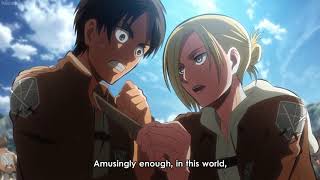 Annie vs Eren hand to hand combat Attack on Titan [upl. by Ennayar]