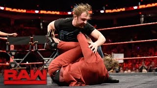 The Miz incites Dean Ambrose on the quotMiz TVquot set Raw April 17 2017 [upl. by Krista695]