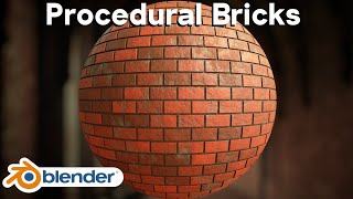 Procedural Brick Material Blender Tutorial [upl. by Annahsohs]