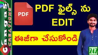 How To Editing PDF Document In Online Telugu [upl. by Remot555]