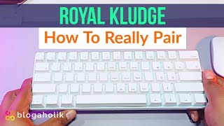 How to Pair Royal Kludge Bluetooth Keyboard RK61 [upl. by Analiese132]