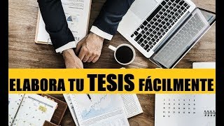 CÓMO HACER UNA TESIS FÁCILMENTE  ESTRUCTURA [upl. by Notrub]