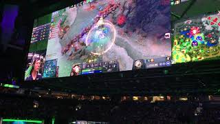 TI8 OG vs LGD Game 3 UB Final Last 5 minutes crowd cam [upl. by Ahseiyn39]