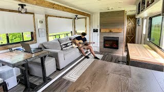 I Converted an old RV into a TINY HOME  Full build start to finish [upl. by Laurena]