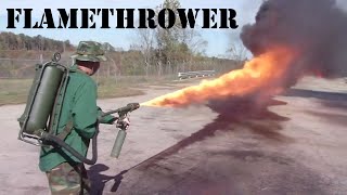 Flame Thrower Demonstration  WWII amp Vietnam models [upl. by Leeban402]