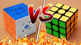 Stickers VS Stickerless Rubiks Cubes [upl. by Sinned]