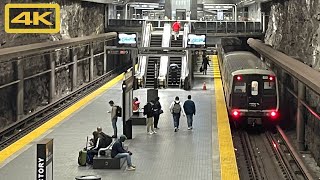 Atlanta MARTA Train Peachtree Center Station Downtown Atlanta Georgia 4K Subway Station Tour [upl. by Yrrej434]