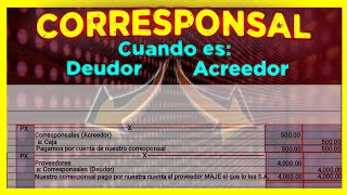 CORRESPONSALES CONTABILIDAD ¿Cómo REGISTRAR un asiento de corresponsales asientos de ajustes [upl. by Eneryc]