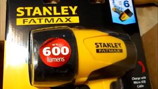 Stanley Fatmax Unboxing Charging Use Commentary Review FLSW10 [upl. by Laith9]