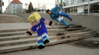 MINECRAFT IN REAL LIFE Animation  INCEPTION PARKOURFIGHT  FrediSaalAnimations [upl. by Anneehs]