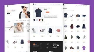 Ecommerce Website With HTML CSS JavaScript  Full Responsive ecommerce Website [upl. by Enyt]