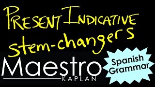 PRESENT INDICATIVE TENSE Stem Changing Verbs in Spanish [upl. by Maher]