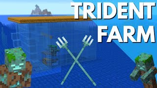 Minecraft How to Make a Trident Farm in Update Aquatic 1131 Drowned Farm Tutorial by Avomance [upl. by Pyle]