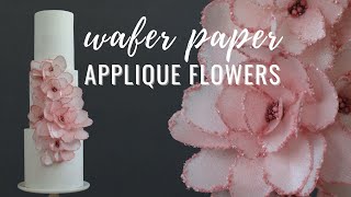 How to make wafer paper couture flowers for modern wedding cakes  Cake Decorating Tutorial [upl. by Nolyat]