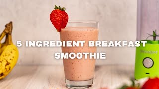 Strawberry Banana Breakfast Smoothie BlendJet Recipe [upl. by Emmi]