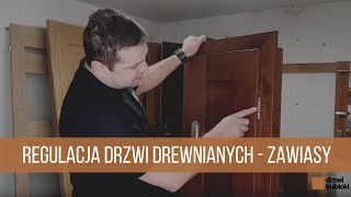 Regulacja drzwi drewnianych regulacja zawiasów [upl. by Naj]