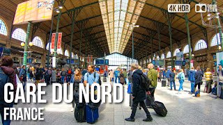 Gare du Nord Paris  Largest Trainstation in Europe  🇫🇷 France 4K HDR Walking Tour [upl. by Aracahs]