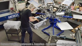 Screen Printing Rotary Presses How Many TShirts Can You Print Per Hour [upl. by Snodgrass808]