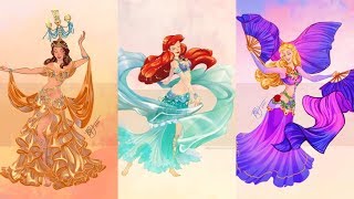 Disney Princesses as Belly Dancers [upl. by Kcid]