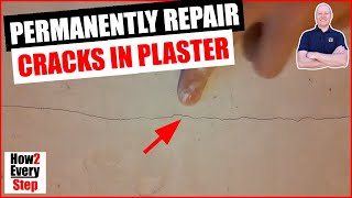 How to permanently repair hairline cracks in wall amp ceiling plaster – DIY decorating guide [upl. by Shaeffer283]