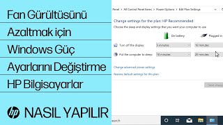 Fan Gürültüsünü Azaltmak için Windows Güç Ayarlarını Değiştirme  HP Bilgisayarlar  HP Support [upl. by Nataline759]