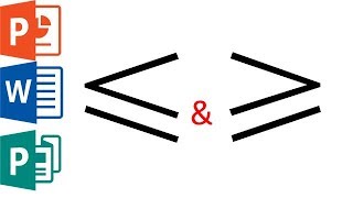 How to type greater than or equal to in MS word  publisher  PowerPoint [upl. by Knight405]