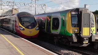 Trains at Milton Keynes Central  030816 [upl. by Aicekat]