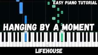 Lifehouse  Hanging By A Moment Easy Piano Tutorial [upl. by Yasmine]