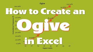 Ogive Cumulative Frequency Graph using Excels Data Analysis [upl. by Franky171]