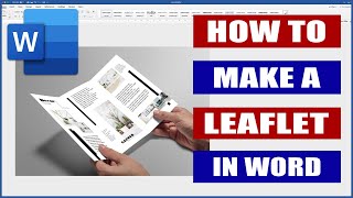 How to make a Leaflet in Word  Microsoft Word Tutorials [upl. by Maxia]