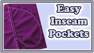 How to Sew Inseam Pockets  Easiest Way to Sew Pockets [upl. by Zetnas885]