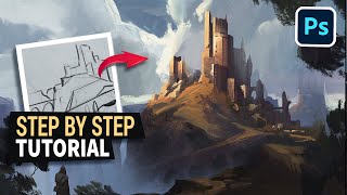 Concept Art Process  Digital Painting Tutorial [upl. by Stillman]