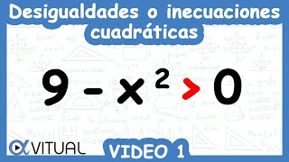 Desigualdades o Inecuaciones Cuadráticas  Video 1 de 6 [upl. by Fredie]