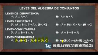 Leyes del Algebra de Conjuntos [upl. by Stronski]