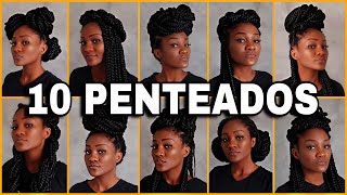 10 PENTEADOS PARA TRANÇAS BOX BRAIDS [upl. by Benedict]