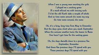 Frank Sinatra  September Song LYRICS [upl. by Lien]