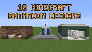 10 Minecraft Bathroom Designs [upl. by Adekan]