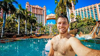 Visiting Atlantis Water Park Aquaventure In The Bahamas For The First Time [upl. by Saimerej855]