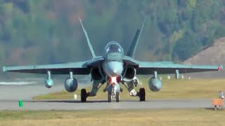 F18 Hornet Takeoff from Castlegar British Columbia CYCG [upl. by Materi]