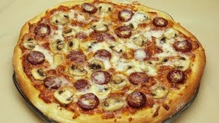 Mushroom Pizza Recipe  Pepperoni Pizza [upl. by Ardnuassak245]