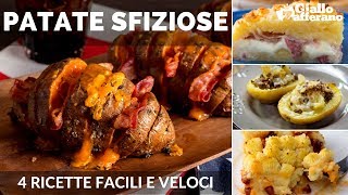 RICETTE CON PATATE 4 idee facili e veloci [upl. by Anahsirk369]