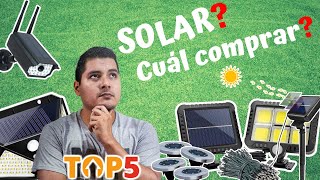 💡 LAMPARAS SOLARES 🌞 Las 5 OPCIONES LED para EXTERIORES [upl. by Nicola208]