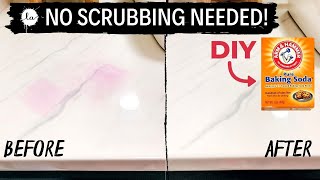 Removing Stains OFF WHITE COUNTERTOPS HOMEMADE DIY Cleaning HACK [upl. by Adnovoj61]