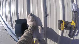 Bath Vent Install In Metal Roof Slow House Update 27 [upl. by Mariska]