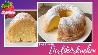 Eierlikörkuchen  saftig schnell und einfach  Gugelhupf  BabCake [upl. by Nylirac]