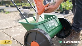 Scotts® EvenGreen Drop Spreader  How To Use [upl. by Anayad193]