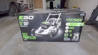 Unboxing and Overview of the EGO Power Battery Powered Mower [upl. by Etteyniv]