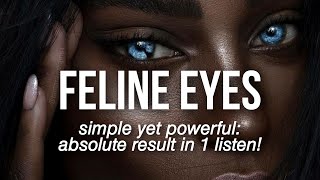 1X LISTEN INSTANT Feline Eyes SUBLIMINAL desired eye size amp shape [upl. by Vahe]