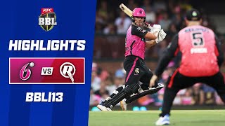 Sydney Sixers v Melbourne Renegades  BBL13 [upl. by Aisinoid754]