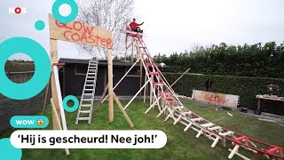 Nederlandse YouTubers bouwen een achtbaan in de tuin [upl. by Masera502]